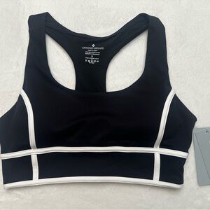 ANTONIO MELANI Black and White Racerback Sports Bra
